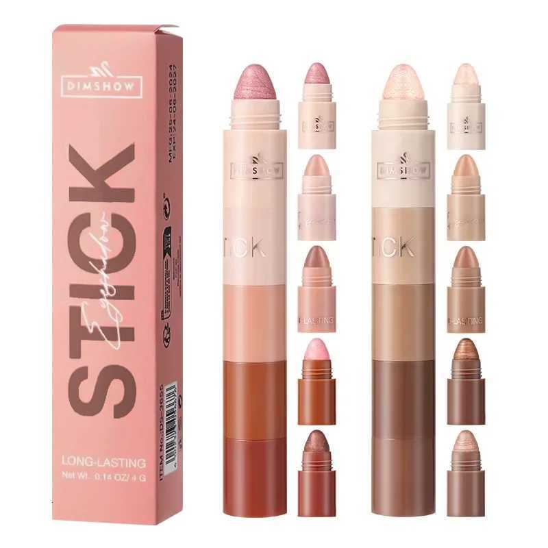 5-Color Matte Shimmer Eyeshadow Stick Easy To Use Waterproof Anti-Smudging And PortableW250722