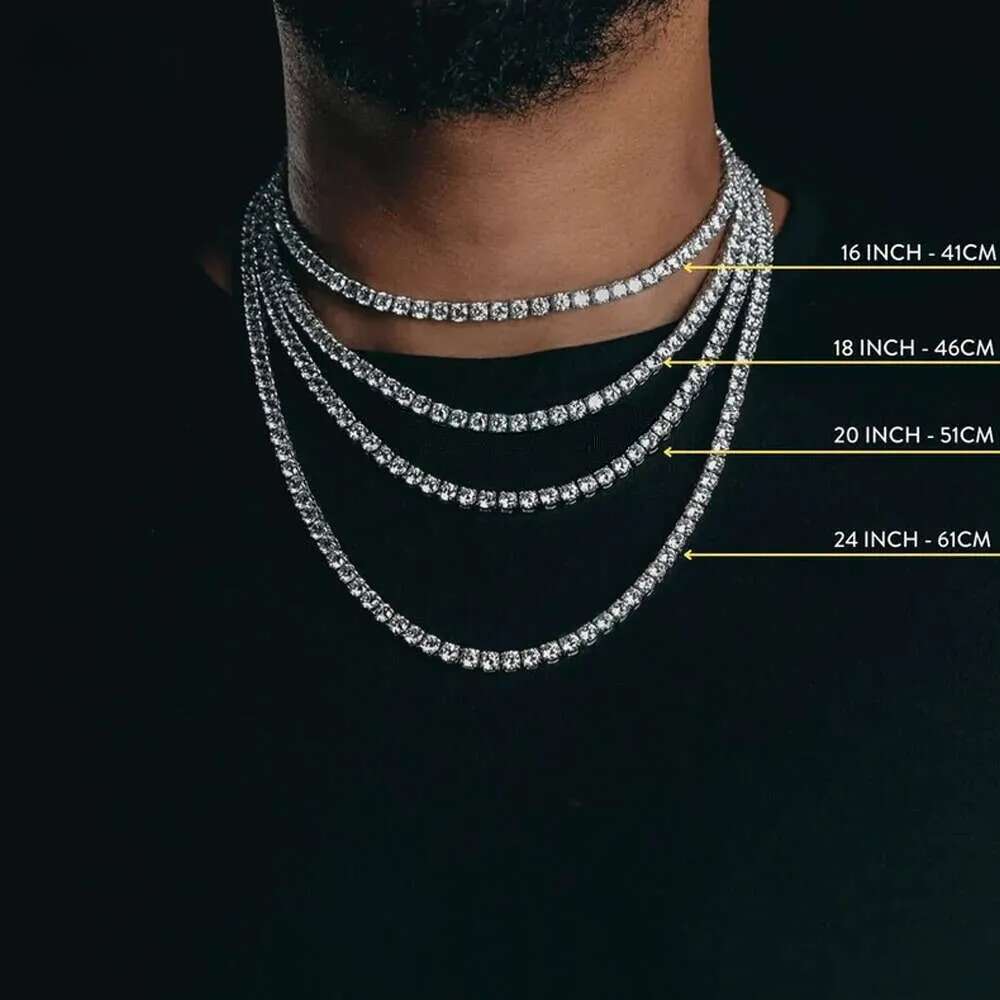100% tested ladies' and gentlemen's sapphire pendant necklace 2mm/3mm, gold plating, pure silver, Swiss high-quality premium jewelry