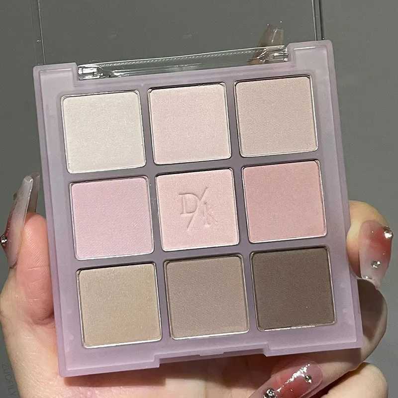 9-Color Eyeshadow Palette Matte Gray Purple Smoke Pink Eye Pigments Waterproof Long Lasting Natural Nude Eye Shadow Cosmetic W250722