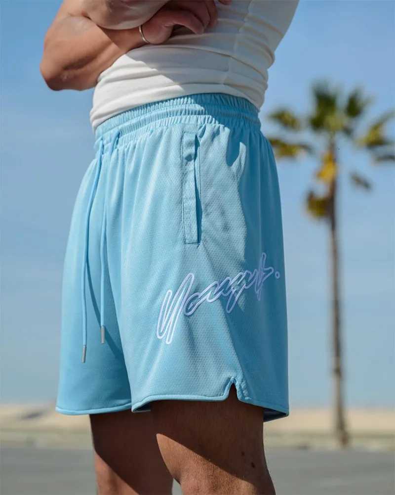 Trend Mens Mesh Beach Swim Casual Shorts Man Quick Dry Loose Basketball Jogger Short Pants Gym Fitness Sport Running Sweatpants Y250814