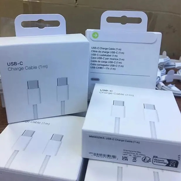 High Speed USB-C 1M 3ft 1.5M 2M Fast Charge Type-C To USB-C Type-C C To C Cable Charger Charging Adapter PD Lines For Samsung Apple Iphone 15 Pro Max Plus
