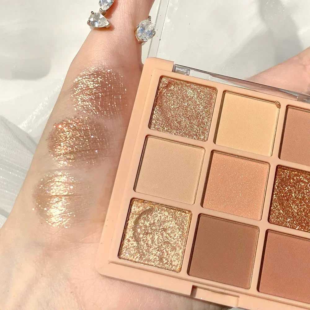 9 Color Super Nude and Matte Eyeshadow Palette Shine Long Lasting Waterproof Eye Shadow Palette Shiny Eye Pigment Makeup W250722
