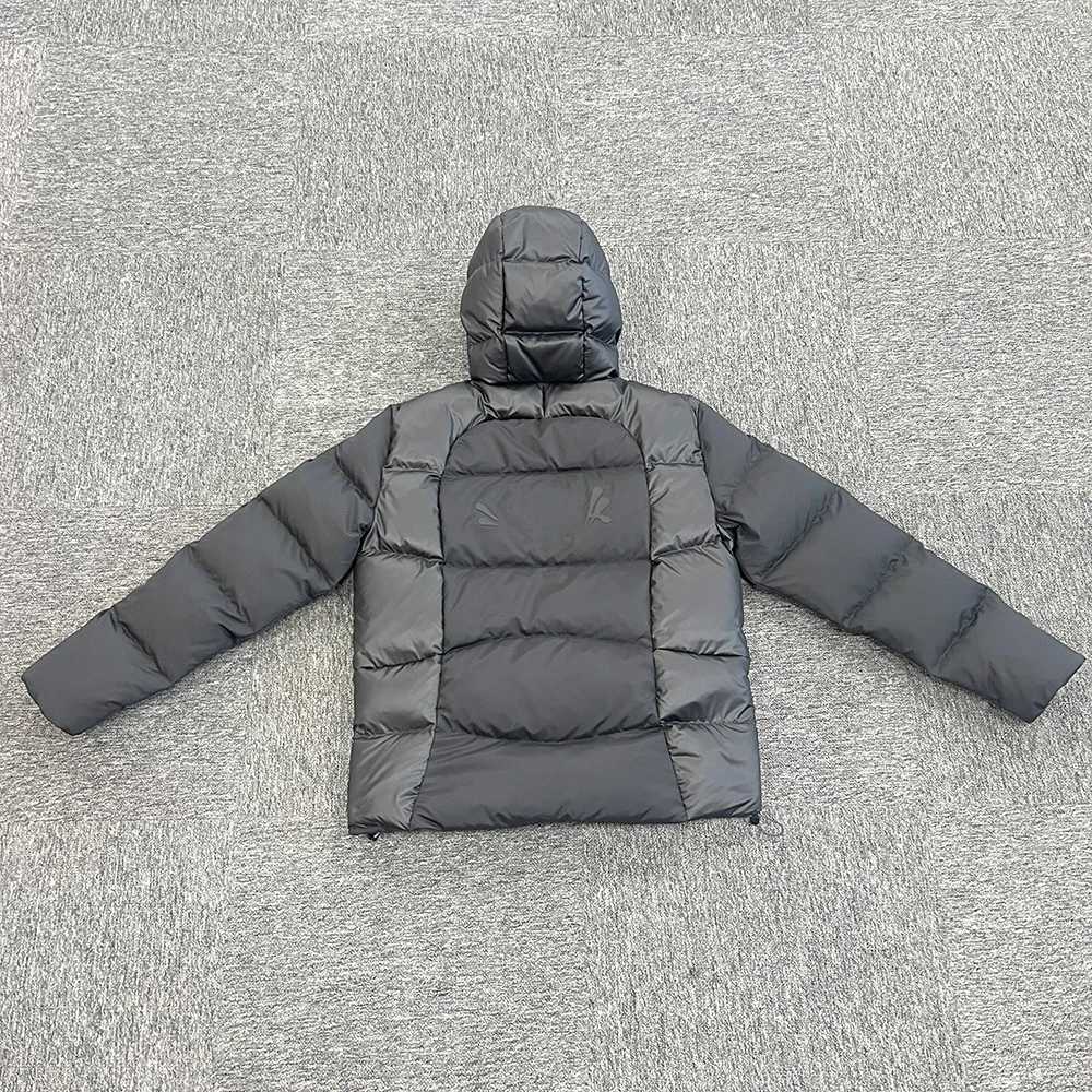Wave Puffer Jacket Black Warm Mens Thick Winter Hoodie Casual Fashion Down Jacket Streetwear Clothing W250722