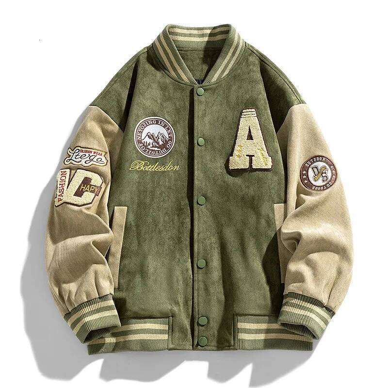 New Baseball Men Fashion Embroidered Jackets Coats High Street Outwear Man Bomber Jacket Hip Hop Clothing Top