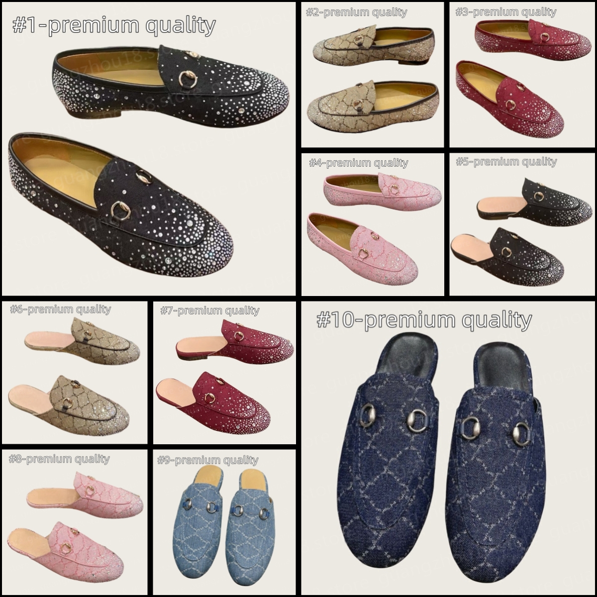 (go off picture not the description) 10A Premium Loafers Slippers Women's Baotou Shoes Luxury Festival Gifts 29932 31946