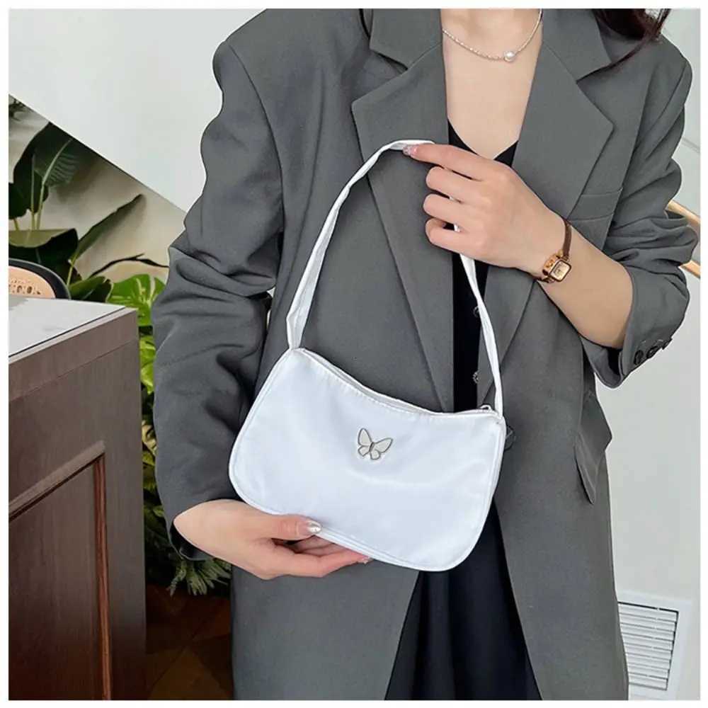 PVC+polyester Handbag Simple Clouds Butterfly Crossbody Bag Korean Version High Capacity Underarm Bag Spring and Summer XJ250704