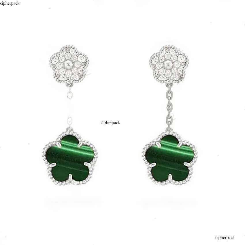 gold clover quality designer jewerly stud sterg sier jewelry high end gift woman earring