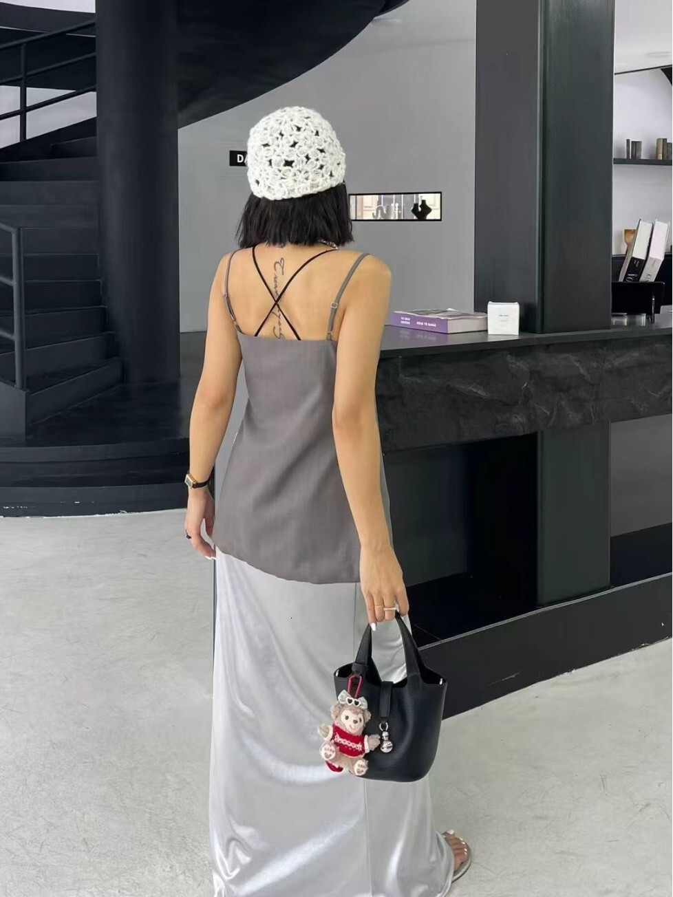 Free shipping designer bag 2025 Summer New Lychee Pattern Handbag Basket Bag Women Korean Style Crossbody Bucket Bag Wholesale Shoulder Bag