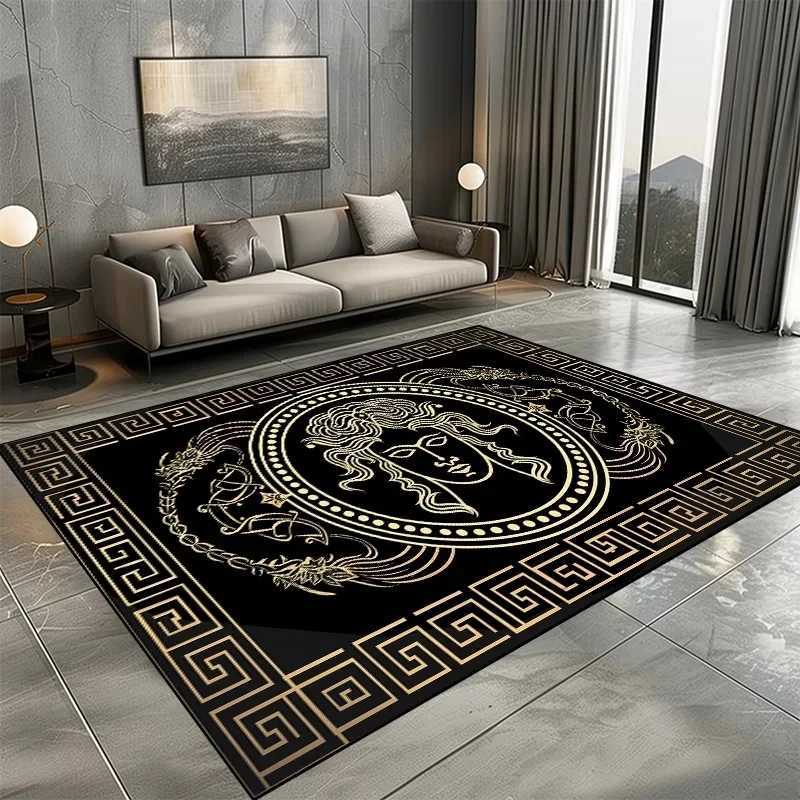 Modern Luxury Carpet for Living Room Fashion Design Big Size Rugs Cloakroom Non-slip Floor Mats Bedroom Bedside Carpets Home XJ250722
