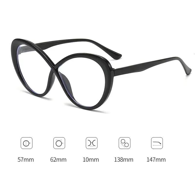Luxury Retro Cat Eye Reading Fashionable Large Frame Presbyopia Glasses for Women Blue Light Blocking Computer Eyewear ddmythur