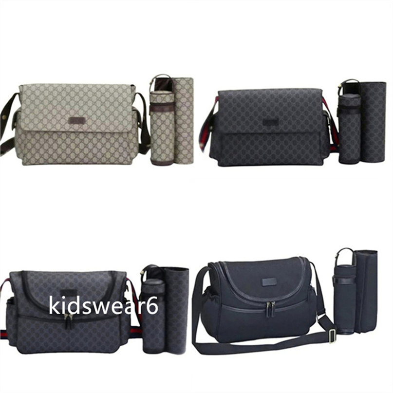 Diaper bag mother bag diaper pa water bottle cooler three-piece letter zipper travel bag designer diaper bag changing diapers multi-functional large bag a11