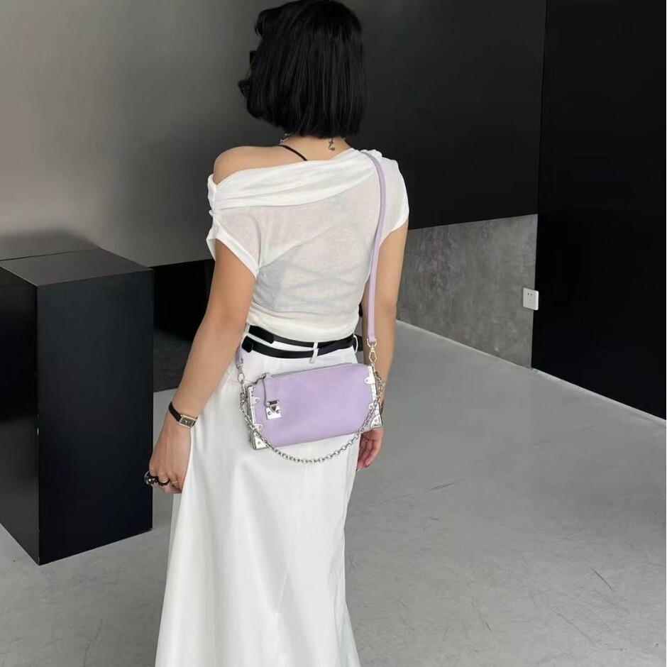 Free shipping designer bag 2025 High End Lock Chain Underarm Bag For Women New Soft Leather Fashion Versatile Bag Single Shoulder Bag Crossbody Bag