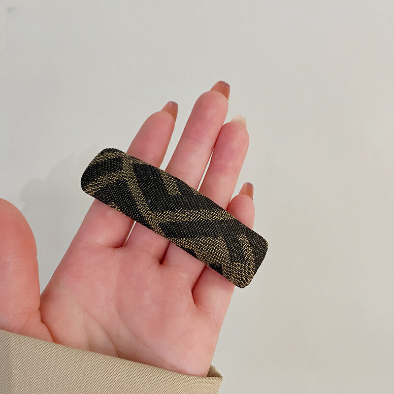 Plaid Fabric Simple Hair Clip for Women Side Elegant Back of Head Hairpin Bangs BB Accessory 250722