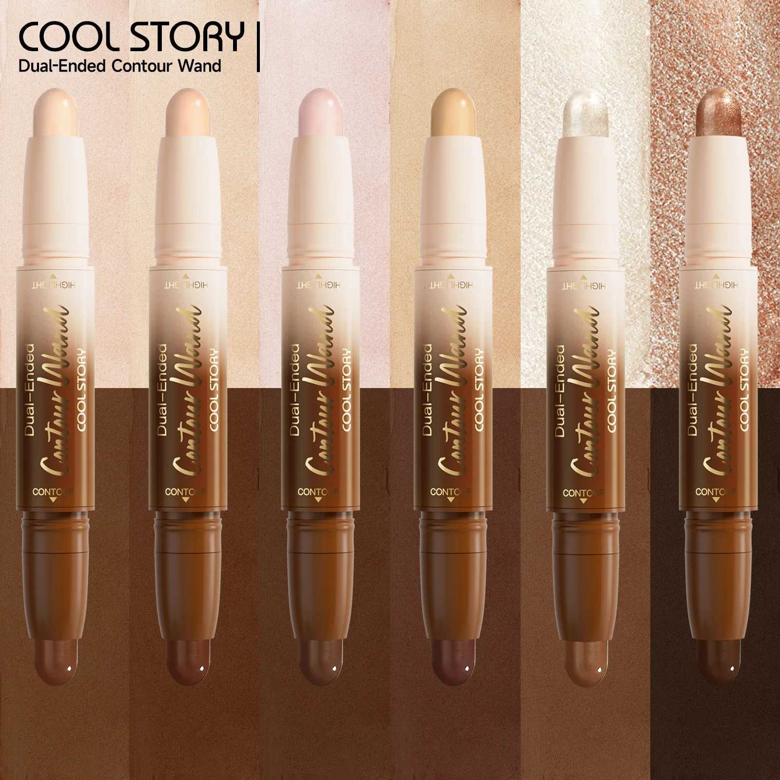 6 Color High Gloss Contouring Stick Face Brightening Sleeper Silkworm Pen Matte Finish Face Contour Shadow W250722