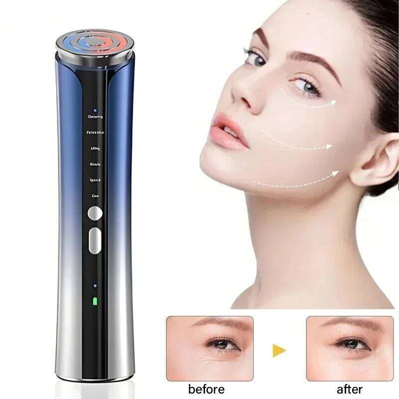6 in 1 Microcurrent Current Micro Facial Device Massager Light Therapy Eye Neck Lifting Home Skin Tightening hine