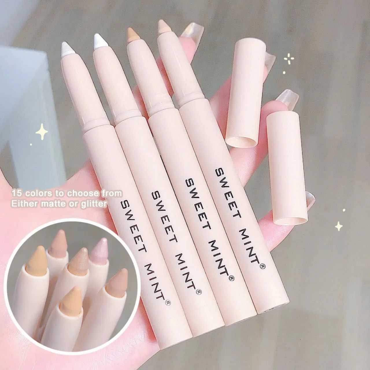 Eyeshadow Lying Silkworm Highlighter Pen Korean Eyes Makeup Matte White High-gloss Brightening Glitter Eyeshadow Stick W250722