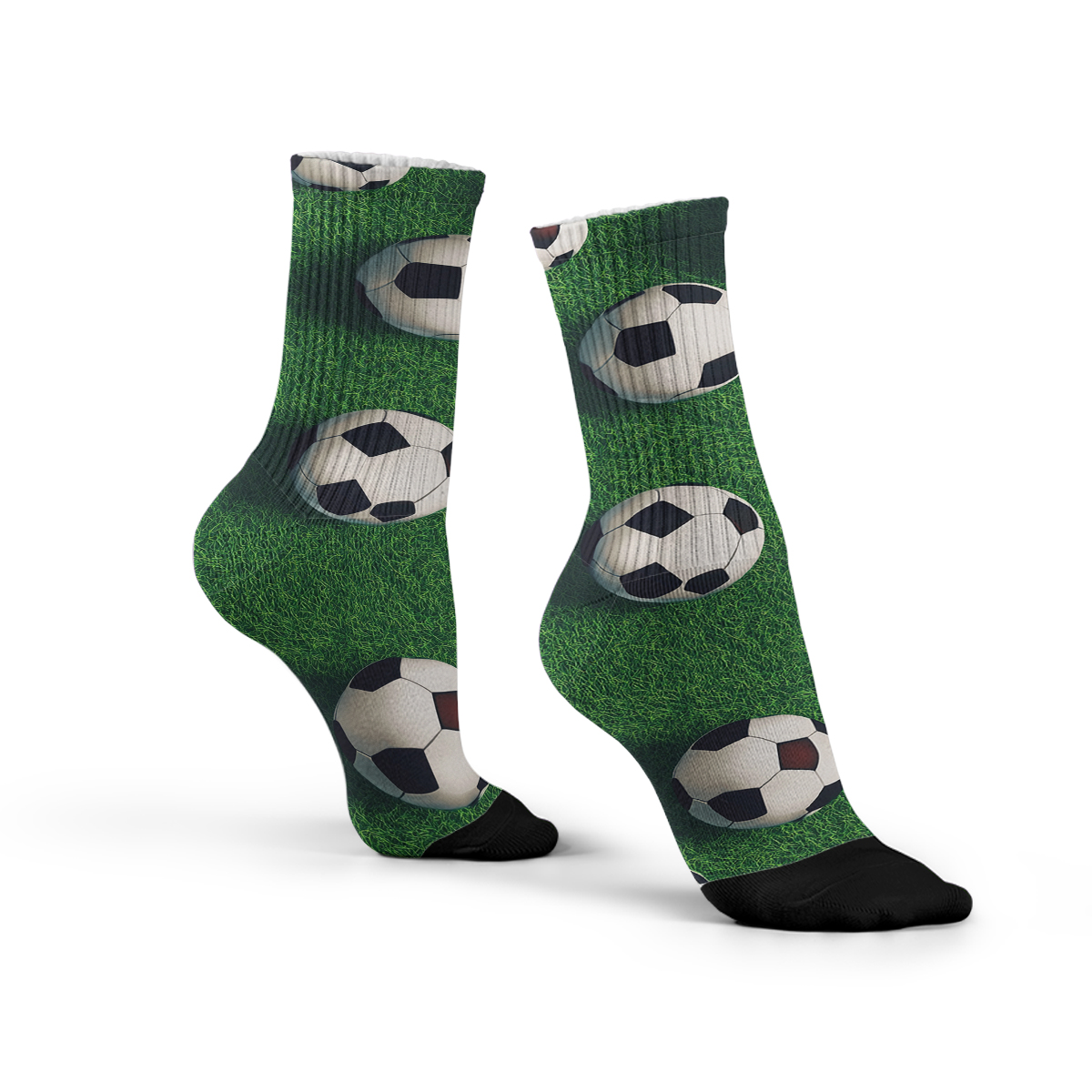 Soccer Field & Balls Unisex Tube Designer Socks C081