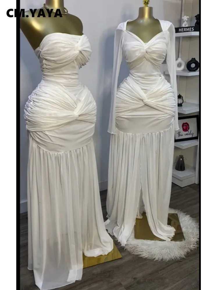 12019 Women Stacked Ruched Draped High Split Pleated Maxi Long Bodycon Dress 2025 Holiday Birthday Club Party Evening Dresses XJ250722