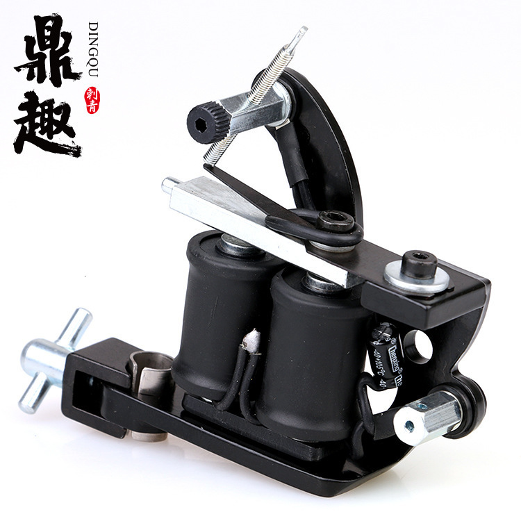 Tattoo Machine s Wire Cutting 10 Wrap Coils Tattoo Machine For Liner And Shader Black Color Iron Tattoo Supplies 230711