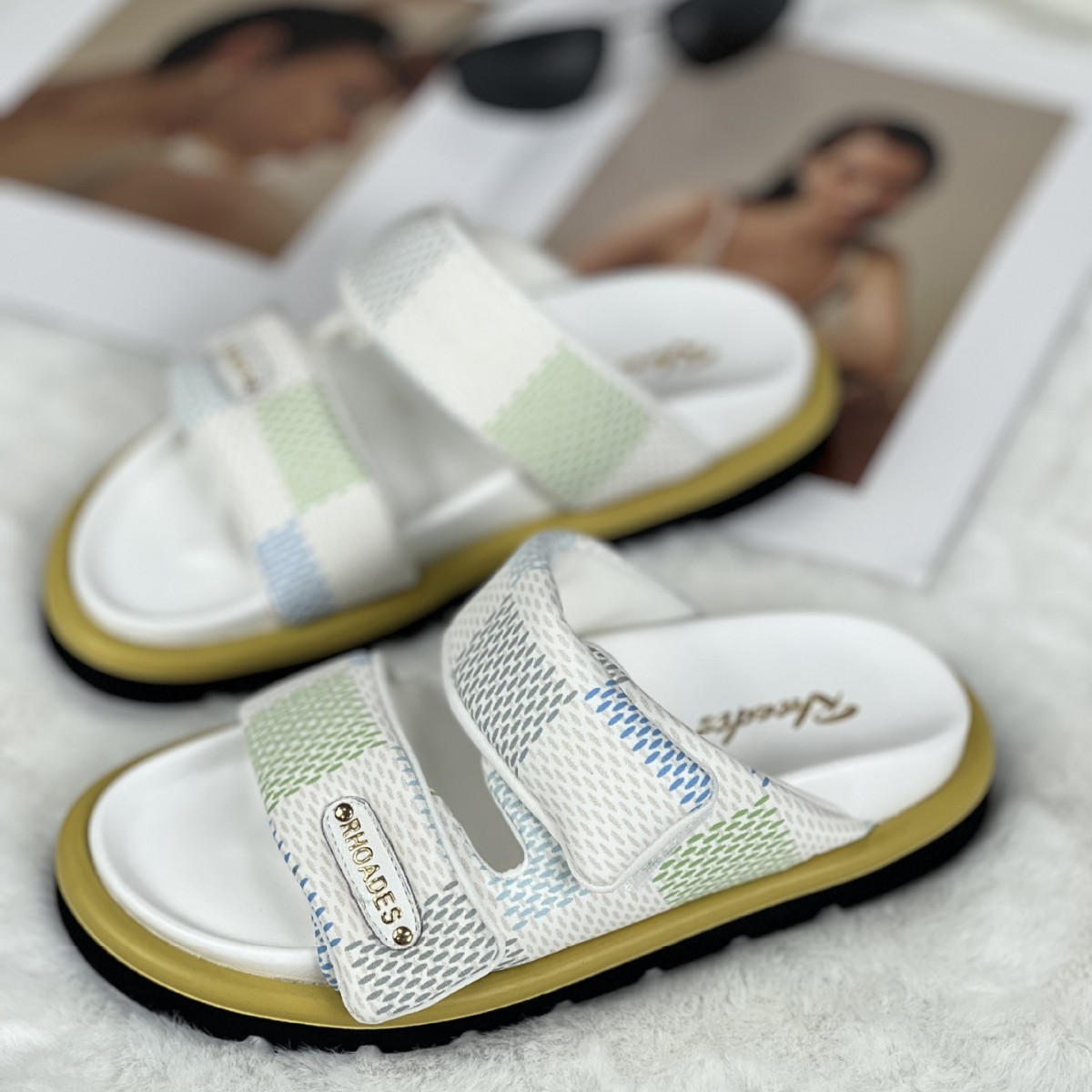 New slippers summer L family presbydo beach shoes Velcro platform sandals V family versatile women's shoes