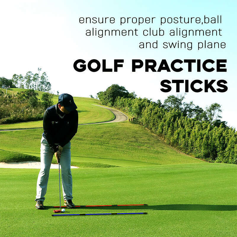 48inch Golf Calibration Rod Practice Alignment Stick for Men and Women Swing Training Tool