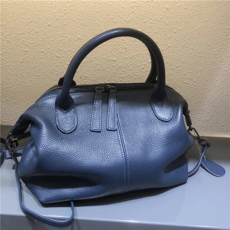 High Quality Top Grain Genuine Leather Women's Handbag Shoulder Messenger Bag Purse Red Black Blue Purple Chocolate Khaki Yellow high-quality