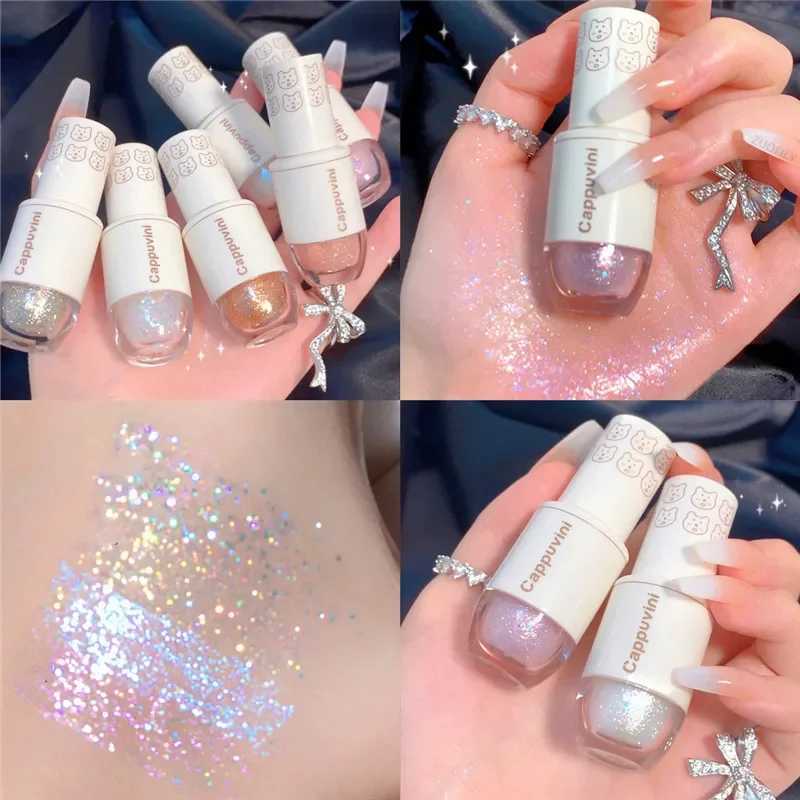6 Colors Liquid Eyeshadow Highlight Sequins Glitter Eye Shadow Shimmering Lying Silkworm Waterproof Long-lasting Shiny Eye Cosmetic W250722