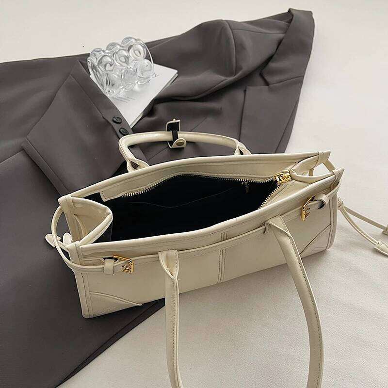 LEFTSIDE Small PU Leather Underarm Bags for Women 2025 Y2K Summer New Trend Fashion White Shoulder Tote Bag Handbags and Purses