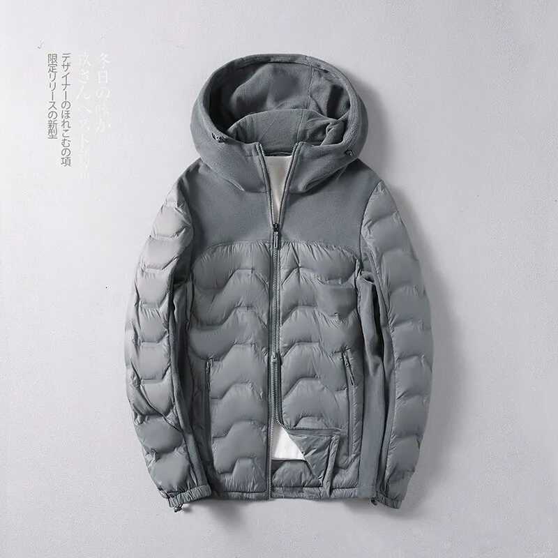 2024 Winter New Mens Lightweight Hooded Down Jacket Warm and Temperature Locking Korean Edition Down Jacket Down Content 85% W250722