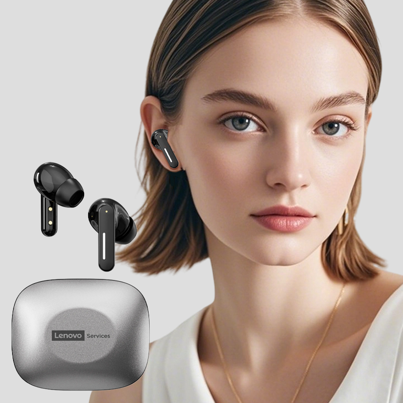 LenovoServices Wireless Bluetooth 6.0 Headphones HIFI Stereo Game Call Music Noise Reduction Earbuds TWS Sport Earphones LE209