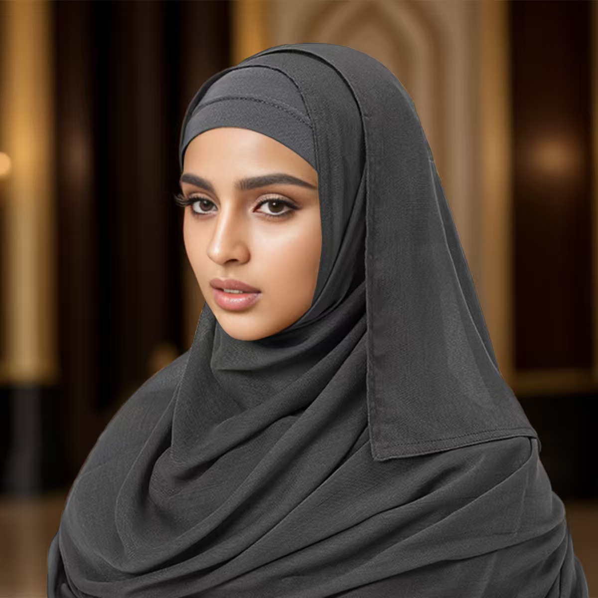 T1282 cotton headscarf and hat combination Middle East hot selling ladies shawl headscarf
