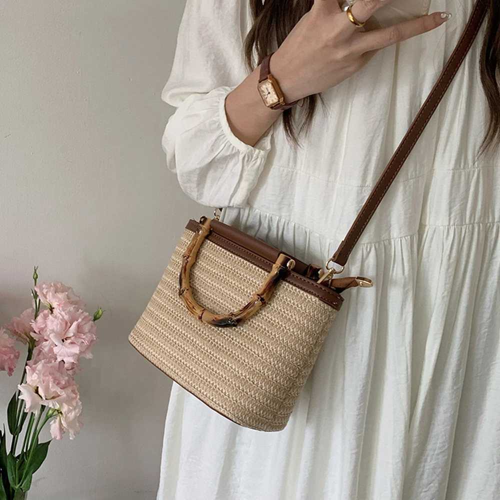 New Womens Woven Shoulder Bag Multi-Functional Handbag Crossbody Bag Small Square Bag Y250722