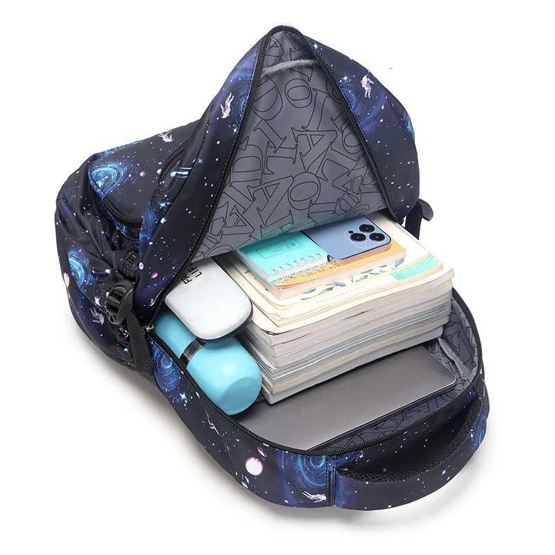 Childrens Schoolbag M Large Capacity Primary School Student Starry Sky Casual Backpack Junior High School Student Backpack Y250722