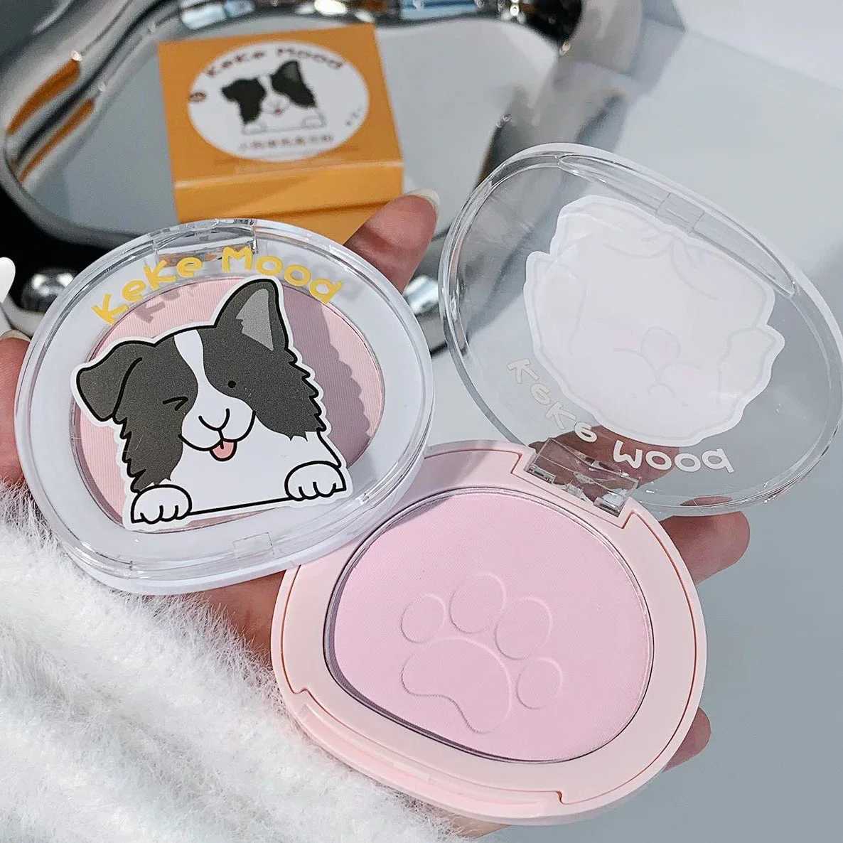 ute Claw Monochrome Highlights Powder Face Matte White Pink Ber Brightening Setting Powder Concealer Compact Makeup Palette W250722