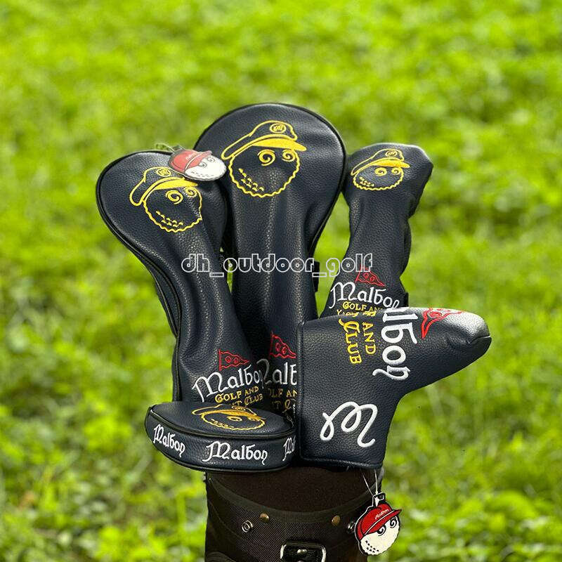 Other Golf Products Fisherman Cap Golf Club Head Cover Combination Set #1 #3 #5 Wood Headcovers Driver Fairway Woods Cover PU Leather Headcover 84b