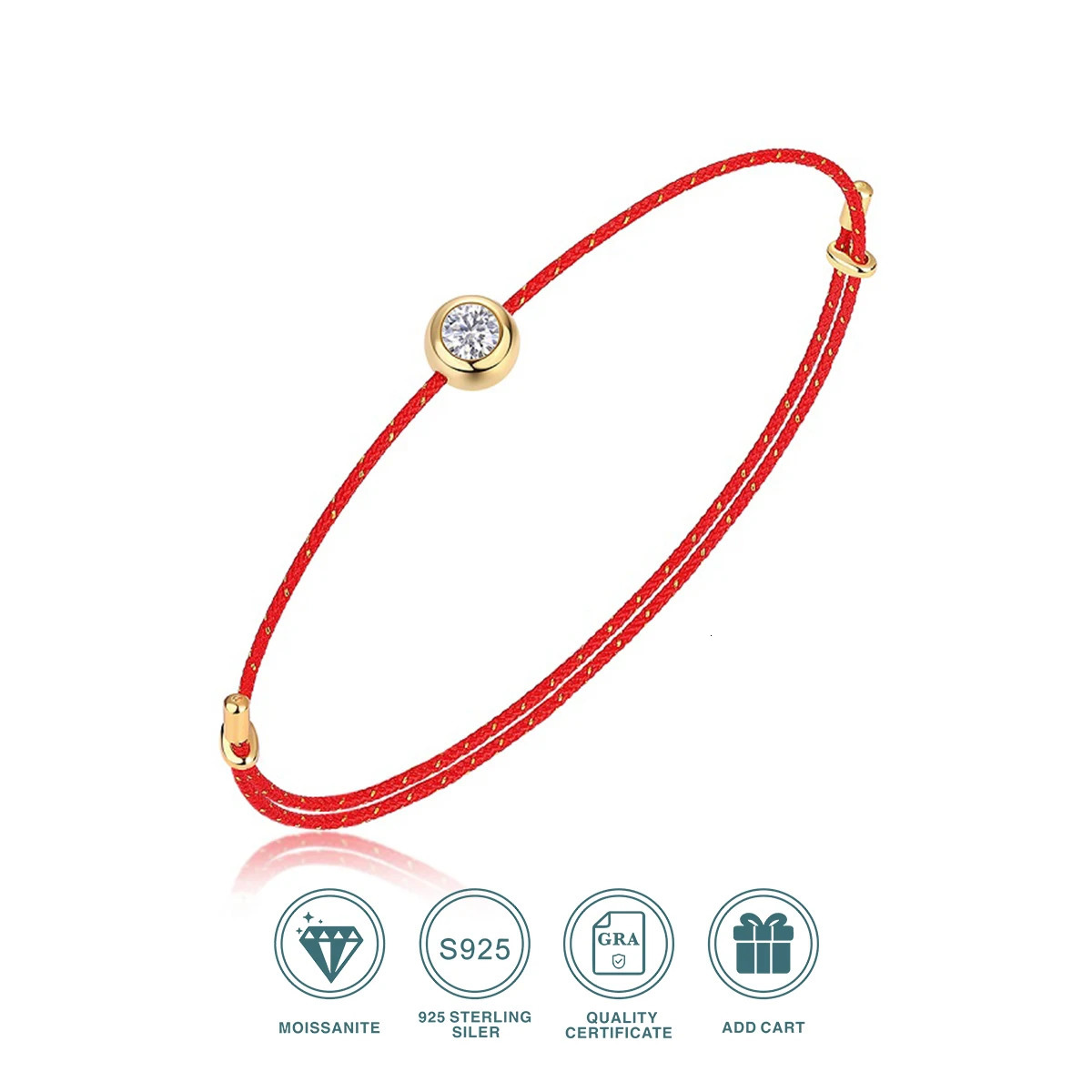 Jiuzuan D Color Vvs1 Bracciale Graceto Certificato 0,3 Ct Di Diamante Lab Di La…