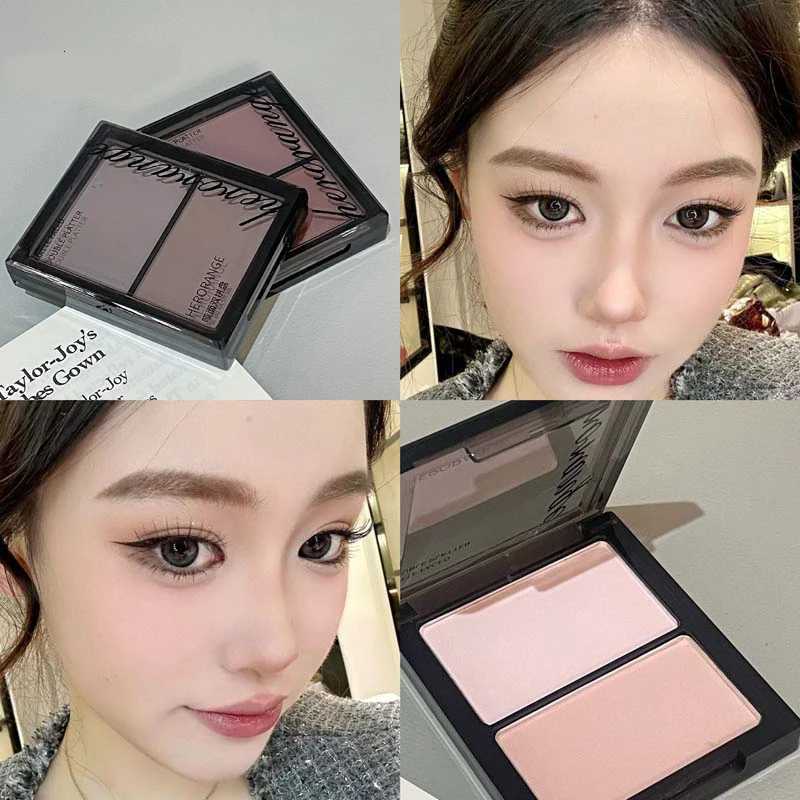 2-Color Full Matte Highlighter Contour Palette Natural Highlight Powder Contouring B Palette Makeup Eyeshadow Lying Silkworm W250722