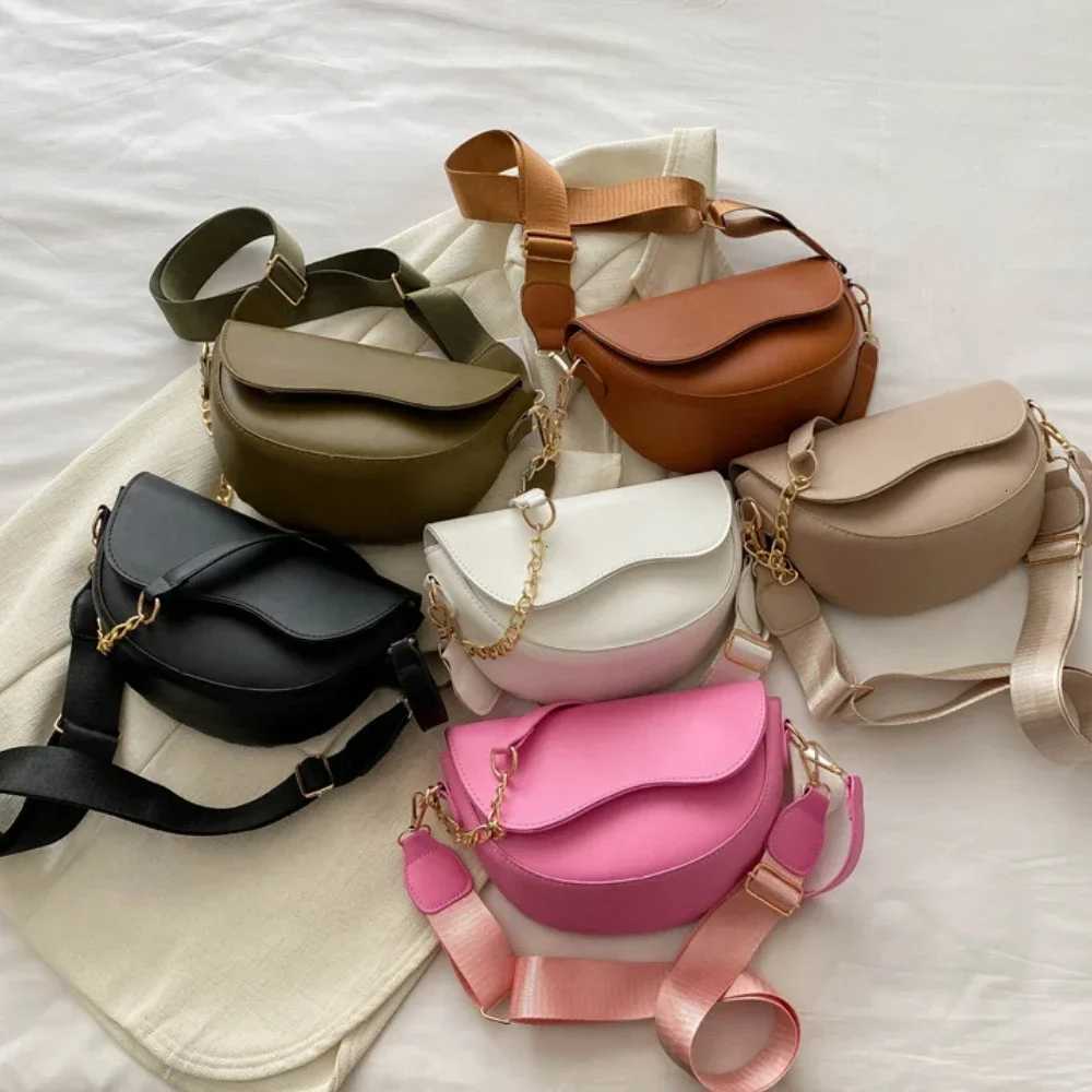 Fashion Double Straps Shoulder Bag Casual Solid PU Leather Versatile Crossbody Bags for Women Festival Gift Crossbody Bags 2024 XJ250704