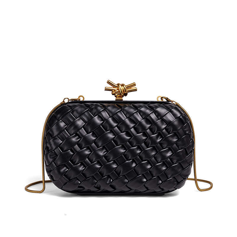 2025 New Luxury Style Handwoven Chain Clutch Fashion Evening Commuter Box Single Shoulder Crossbody Bag Weave Designer Luxury handbag