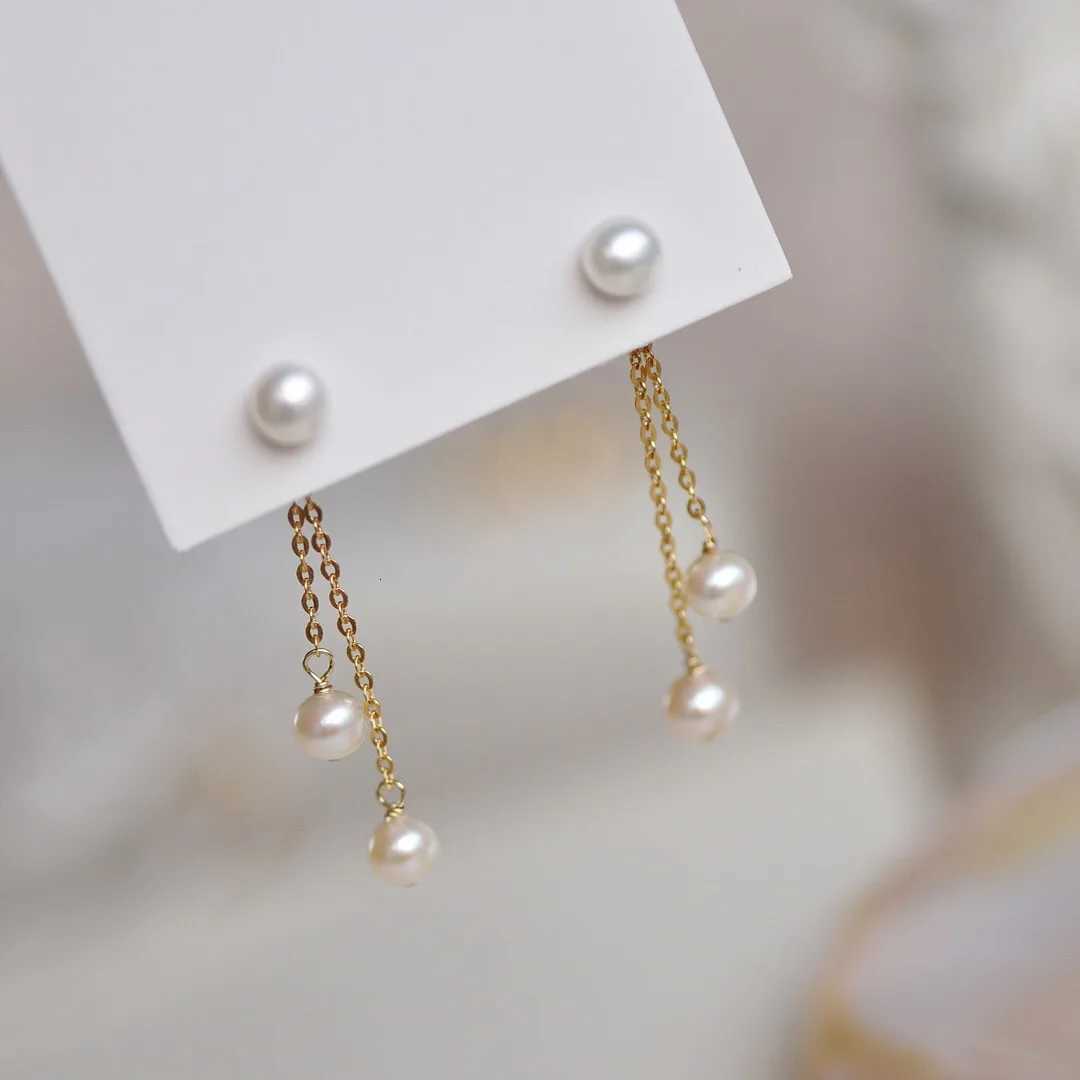 Fashion Korean Pearl Earrings for Women Pearl Tassel Drop Earrings Temperament Long Earrings Wedding Party Jewelry XJ250722