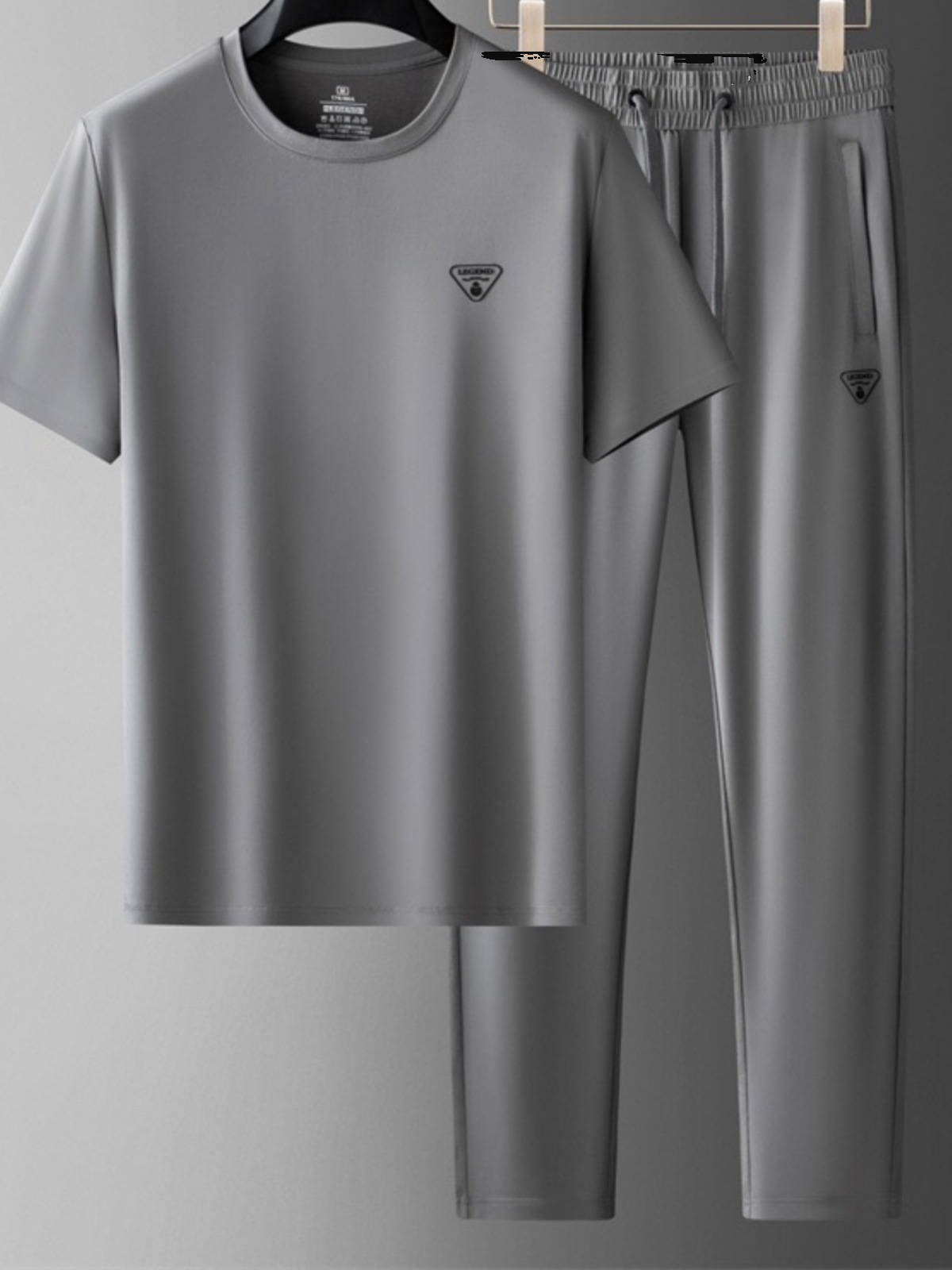 Men's Tracksuits Design Brand 2025 Men's Summer Lightweight Short-Sleeve Loose Pants for Middle-Aged Men, Cotton Two-Piece Set