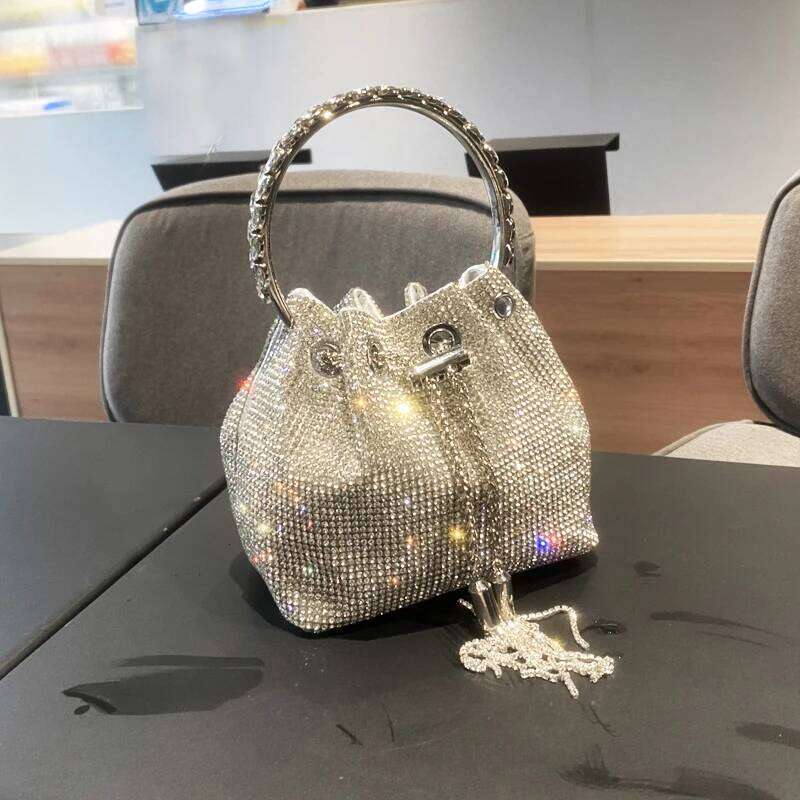 Designer Bags Purses And Handbags Bags For Women Designer Bucket Clutch Purse Evening Banquet Crystal Rhinestone Shoulder Bag Luxury Bag