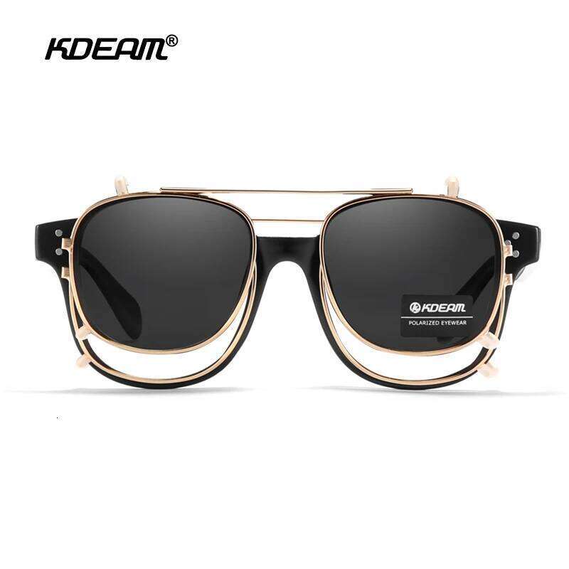 KDEAM Streamlined Designer Clip On Women Men Sunglasses Polarized Detachable UV400 Sunglass Customizable Myopia Glasses KD127