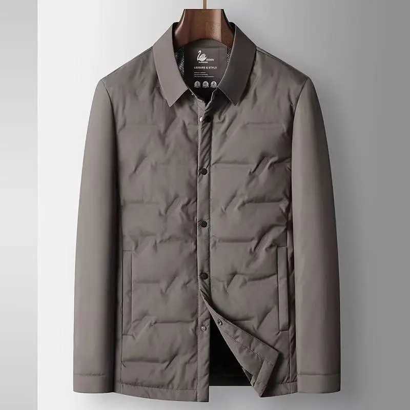 2025 Autumn/Winter New Mens Lightweight Down Jacket with 90% Down Content and Thick Velvet for Warm Casual Top W250722