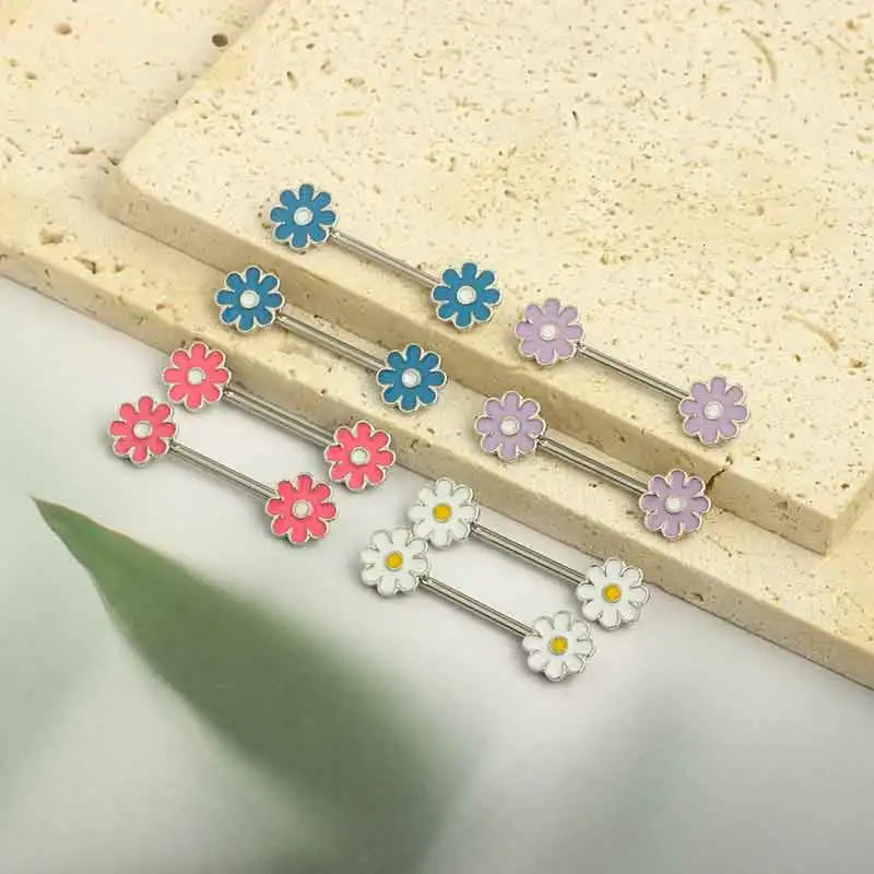 2pcs Stainless Steel Pink Nipple Piercing Jewelry Heart Wings Niplple Barbell Moon Devil Nipple Rings Stud Body Pezon Mujer 250722