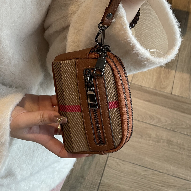Luxury Brand Designer Bag Women's Small Wallet 2025 New Large Capacity Exquisite High-End Mini Compact Storage Bag Zipper Coin Purse