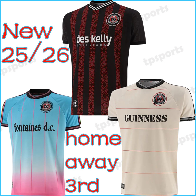 Bohemians 2025 Soccer Jersey 25 26 Fontaines Dc Home Away Third GK BLACK GUINNESS TOUR JACQUARD Jerseys PISZCZEK McDONNELL AKINTUNDE Football Shirts Kit
