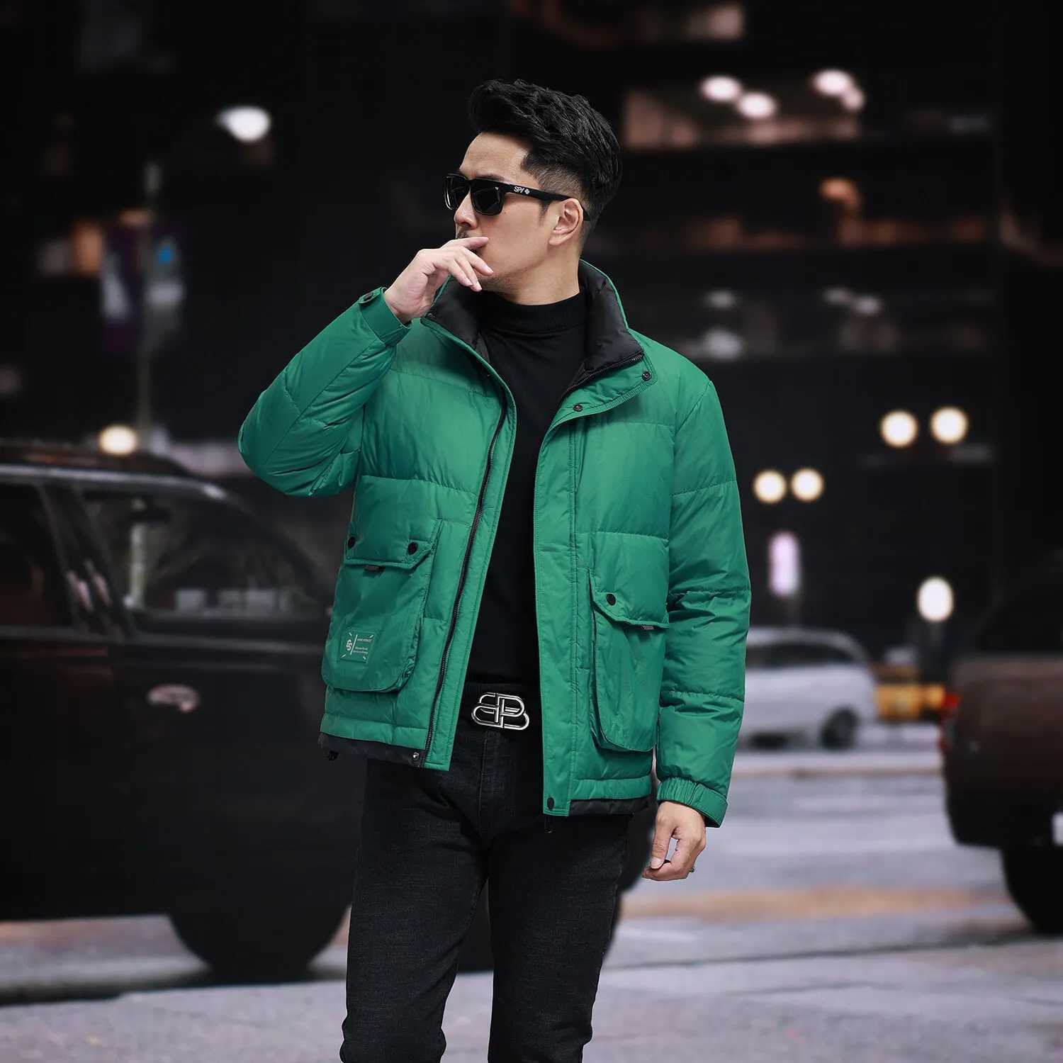 High Quality Mens Casual Stand Collar Down Jackets 2025 Winter Outerwear Loose Windproof Warm Puffer Coat Padded Parkas Clothing W250722
