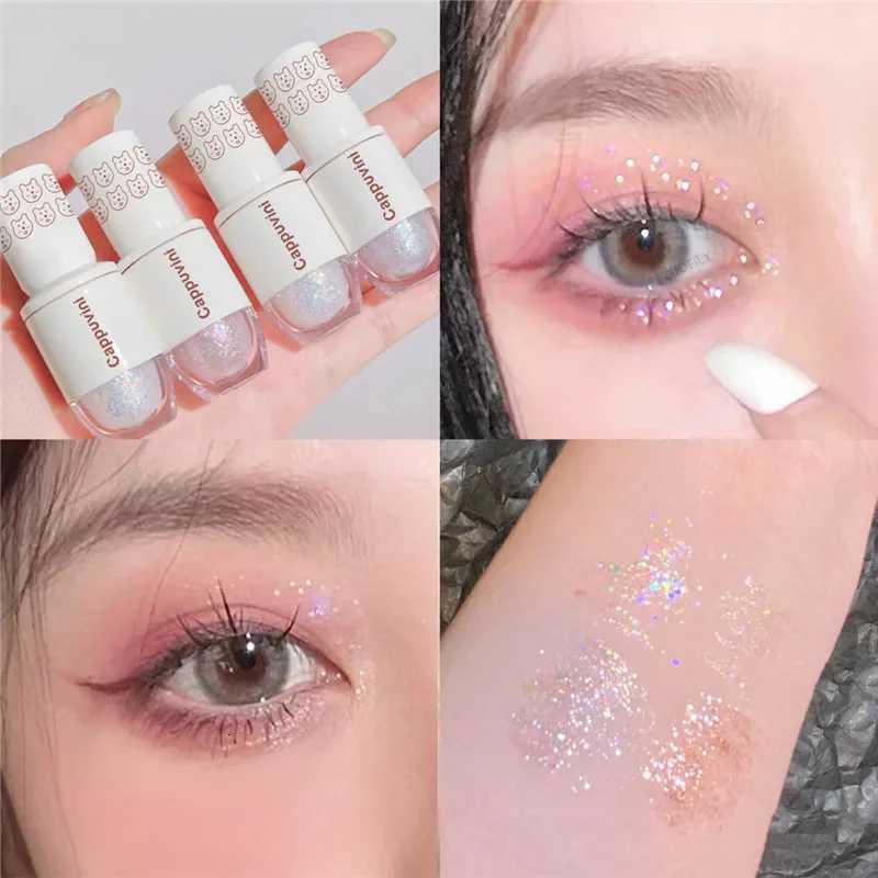 6 Colors Liquid Eyeshadow Highlight Sequins Glitter Eye Shadow Shimmering Lying Silkworm Waterproof Long-lasting Shiny Eye Cosmetic W250722