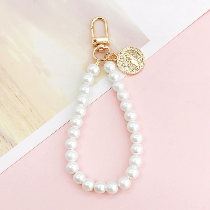 Yilian New DIY Phone Accessories Glass Pearl Pendant Five-Pointed Star Ornament Earphone Case Hanging Chain Material